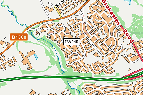 TS8 9NR map - OS VectorMap District (Ordnance Survey)