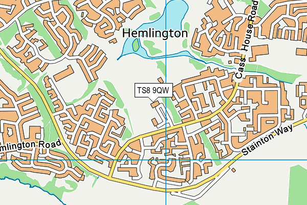 Hemlington Lake & Recreation Centre map (TS8 9QW) - OS VectorMap District (Ordnance Survey)