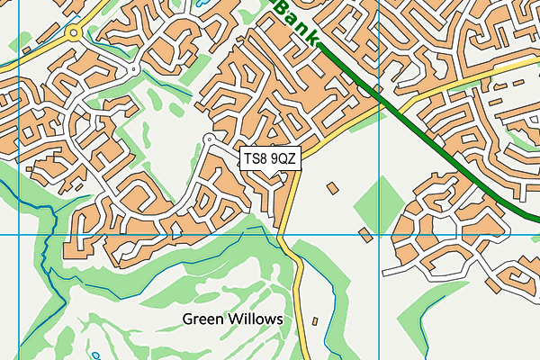 TS8 9QZ map - OS VectorMap District (Ordnance Survey)