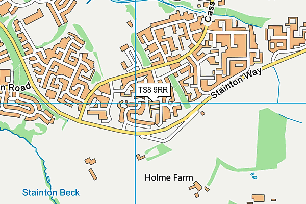TS8 9RR map - OS VectorMap District (Ordnance Survey)