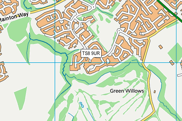 TS8 9UR map - OS VectorMap District (Ordnance Survey)