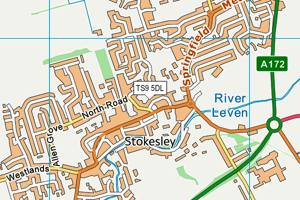 TS9 5DL map - OS VectorMap District (Ordnance Survey)