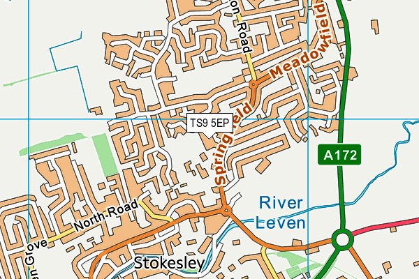 TS9 5EP map - OS VectorMap District (Ordnance Survey)