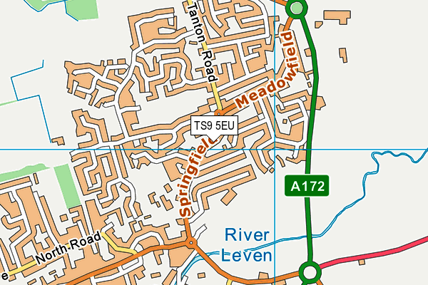 TS9 5EU map - OS VectorMap District (Ordnance Survey)