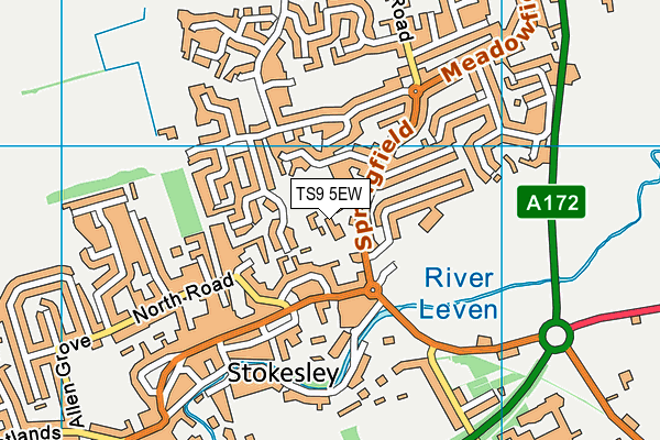 Stokesley Primary Academy map (TS9 5EW) - OS VectorMap District (Ordnance Survey)