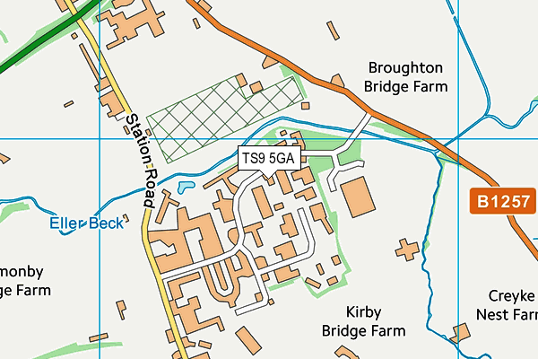 TS9 5GA map - OS VectorMap District (Ordnance Survey)