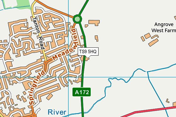 TS9 5HQ map - OS VectorMap District (Ordnance Survey)