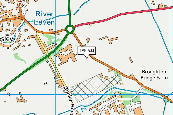 Stokesley Leisure Centre map (TS9 5JJ) - OS VectorMap District (Ordnance Survey)