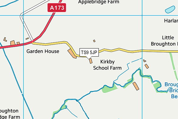 TS9 5JP map - OS VectorMap District (Ordnance Survey)