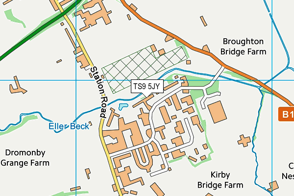 TS9 5JY map - OS VectorMap District (Ordnance Survey)