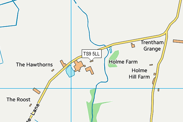 TS9 5LL map - OS VectorMap District (Ordnance Survey)