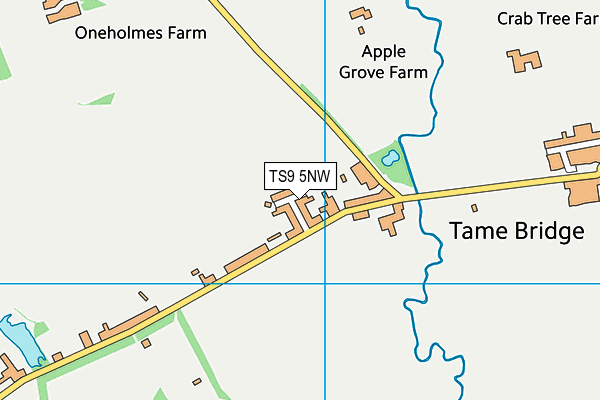 TS9 5NW map - OS VectorMap District (Ordnance Survey)