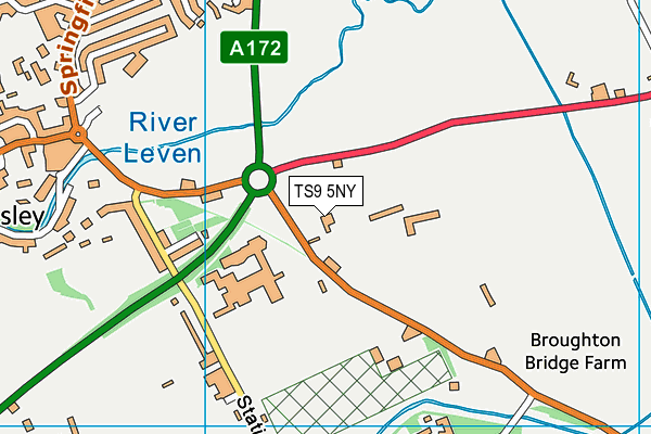 North Riding County Fa (Stokesley Sports Club) map (TS9 5NY) - OS VectorMap District (Ordnance Survey)