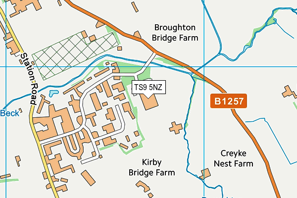TS9 5NZ map - OS VectorMap District (Ordnance Survey)