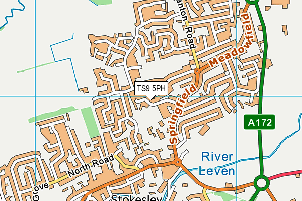 TS9 5PH map - OS VectorMap District (Ordnance Survey)