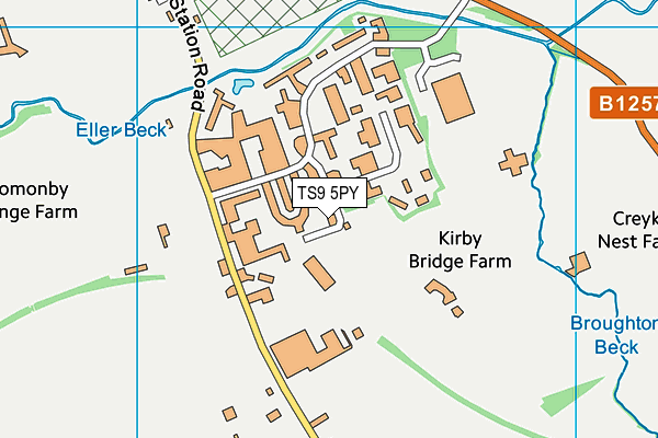 TS9 5PY map - OS VectorMap District (Ordnance Survey)