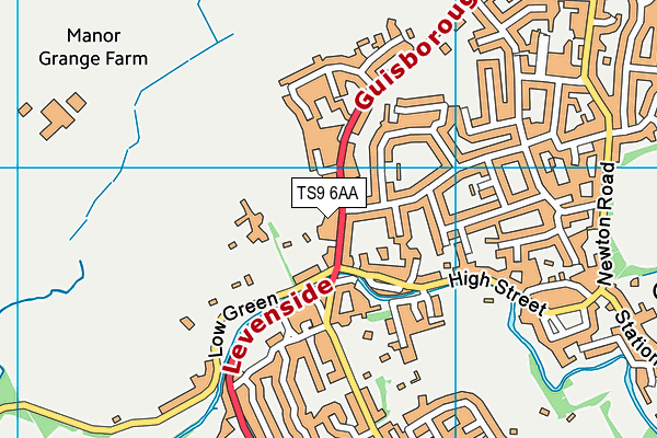 Christ Church Hall map (TS9 6AA) - OS VectorMap District (Ordnance Survey)