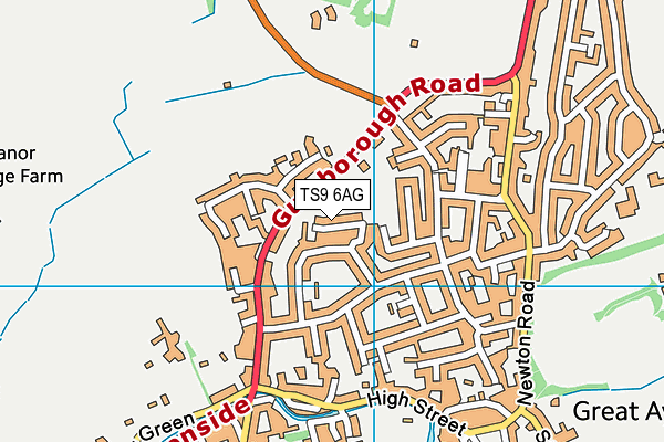 TS9 6AG map - OS VectorMap District (Ordnance Survey)