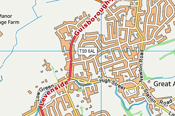 TS9 6AL map - OS VectorMap District (Ordnance Survey)