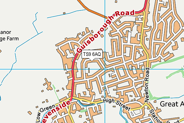 TS9 6AQ map - OS VectorMap District (Ordnance Survey)