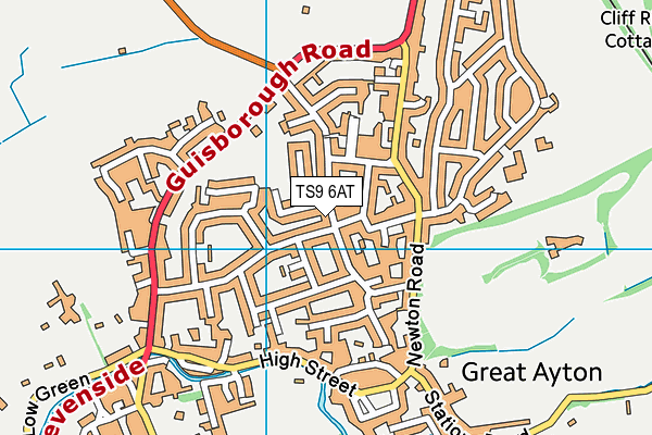 TS9 6AT map - OS VectorMap District (Ordnance Survey)