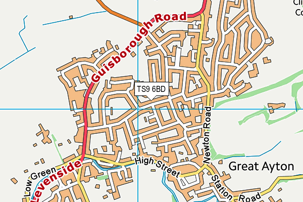 TS9 6BD map - OS VectorMap District (Ordnance Survey)