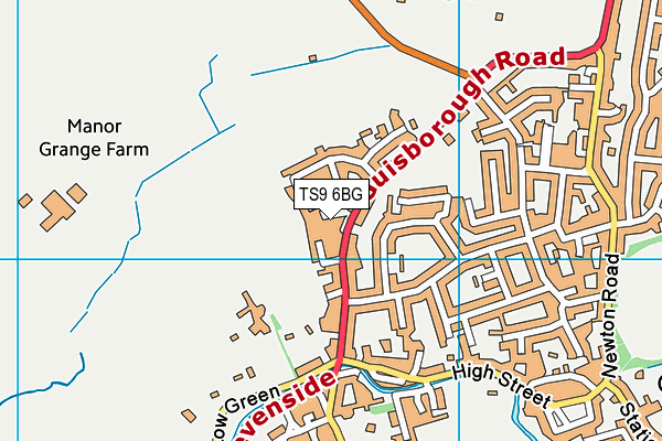 TS9 6BG map - OS VectorMap District (Ordnance Survey)