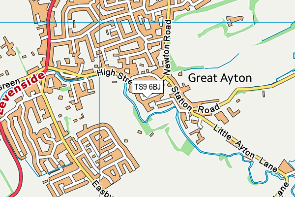 TS9 6BJ map - OS VectorMap District (Ordnance Survey)