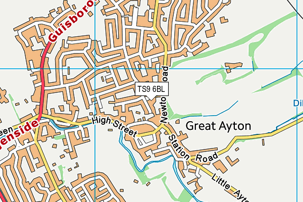 TS9 6BL map - OS VectorMap District (Ordnance Survey)