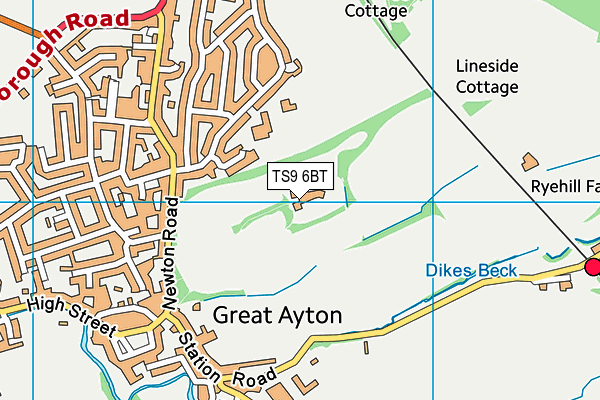 TS9 6BT map - OS VectorMap District (Ordnance Survey)