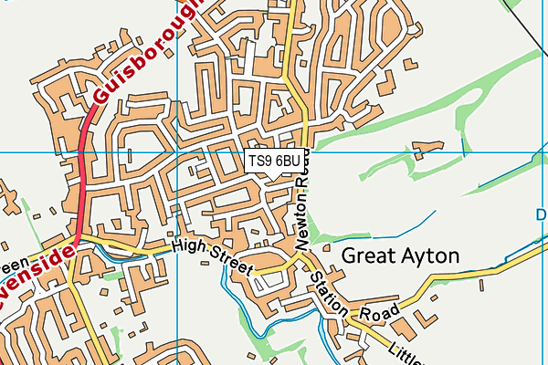 TS9 6BU map - OS VectorMap District (Ordnance Survey)