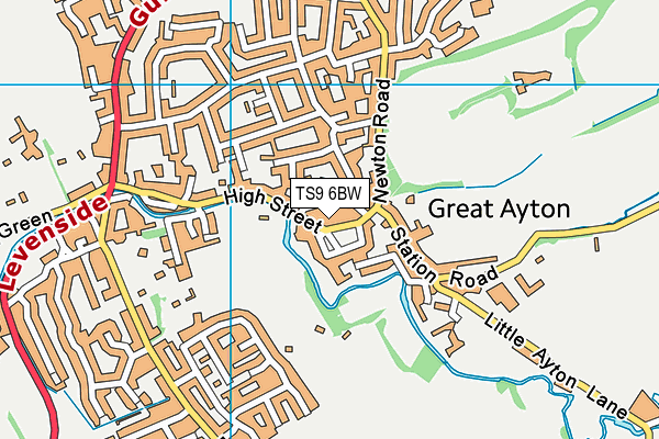 TS9 6BW map - OS VectorMap District (Ordnance Survey)