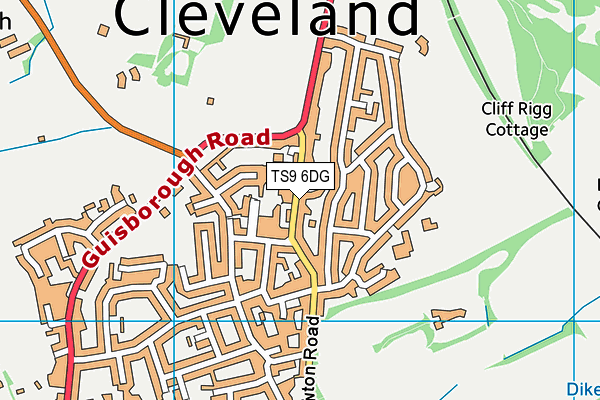 TS9 6DG map - OS VectorMap District (Ordnance Survey)