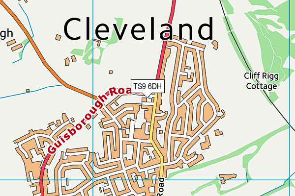 TS9 6DH map - OS VectorMap District (Ordnance Survey)