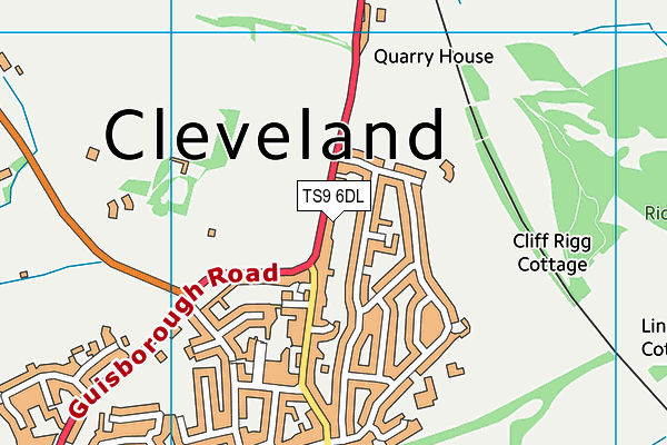 TS9 6DL map - OS VectorMap District (Ordnance Survey)