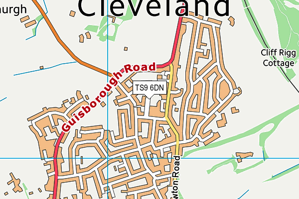 TS9 6DN map - OS VectorMap District (Ordnance Survey)