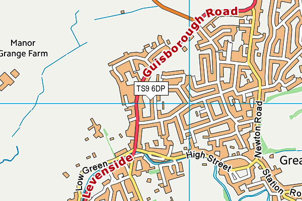 TS9 6DP map - OS VectorMap District (Ordnance Survey)