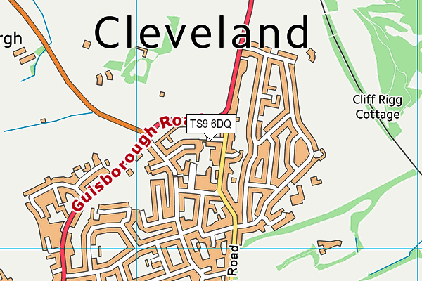 TS9 6DQ map - OS VectorMap District (Ordnance Survey)