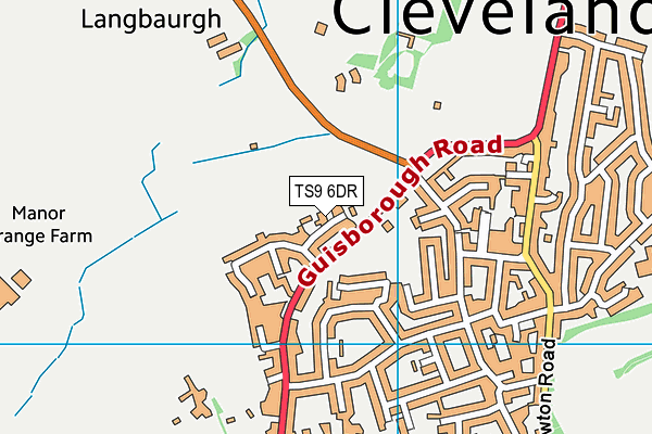 TS9 6DR map - OS VectorMap District (Ordnance Survey)