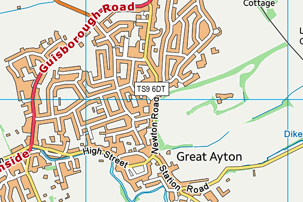 TS9 6DT map - OS VectorMap District (Ordnance Survey)