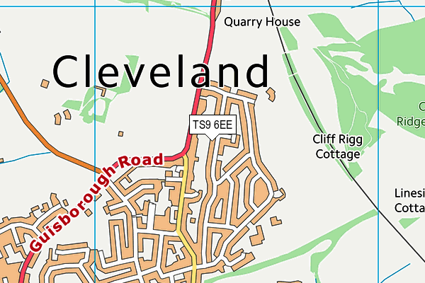 TS9 6EE map - OS VectorMap District (Ordnance Survey)