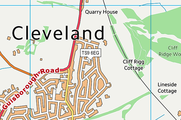 TS9 6EG map - OS VectorMap District (Ordnance Survey)