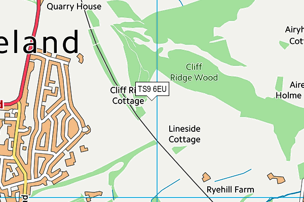 TS9 6EU map - OS VectorMap District (Ordnance Survey)