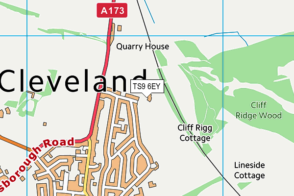 TS9 6EY map - OS VectorMap District (Ordnance Survey)