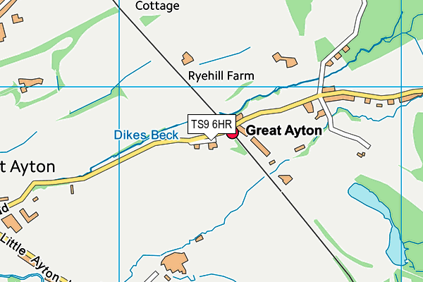 TS9 6HR map - OS VectorMap District (Ordnance Survey)