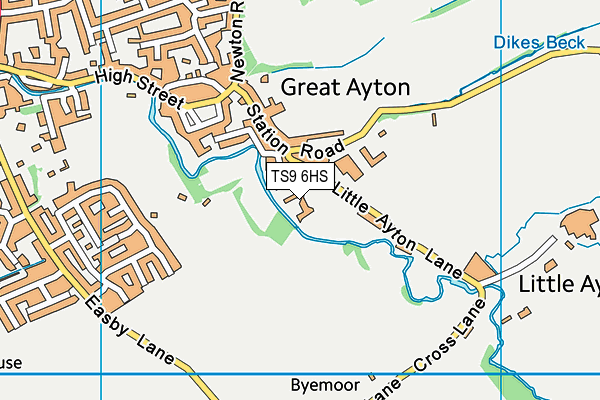 TS9 6HS map - OS VectorMap District (Ordnance Survey)