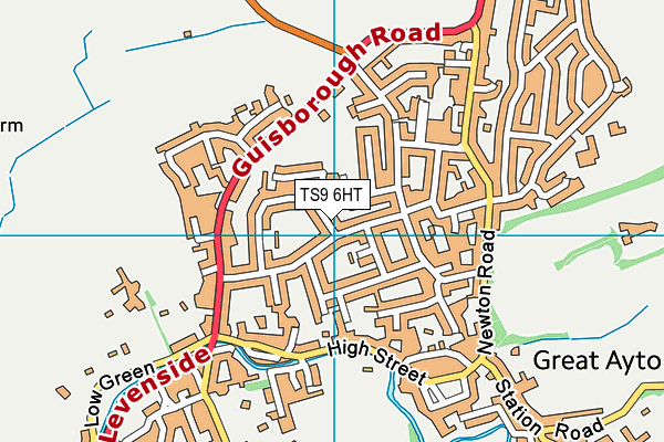 TS9 6HT map - OS VectorMap District (Ordnance Survey)