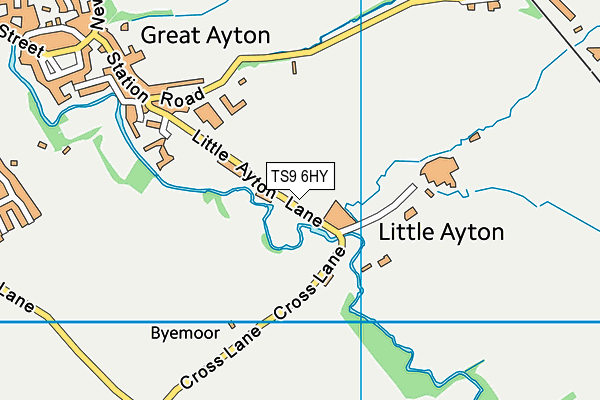 TS9 6HY map - OS VectorMap District (Ordnance Survey)