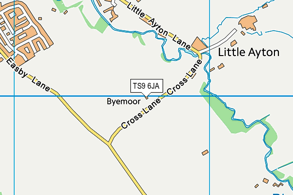 TS9 6JA map - OS VectorMap District (Ordnance Survey)