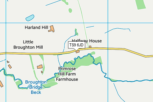 TS9 6JD map - OS VectorMap District (Ordnance Survey)